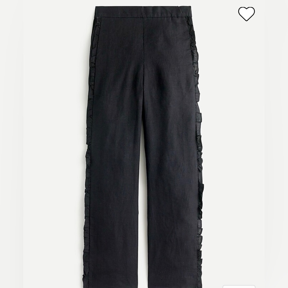 J Crew Linen Black Pants M NWT